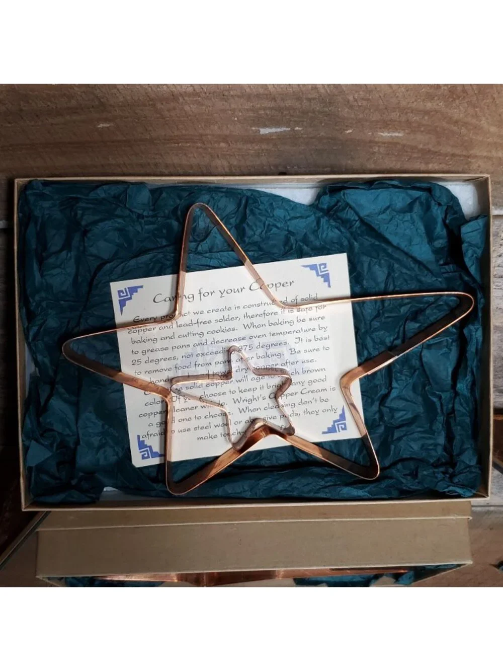 Star Shaped Copper Cookie Cutter Set For Baking & Decorating Handmade